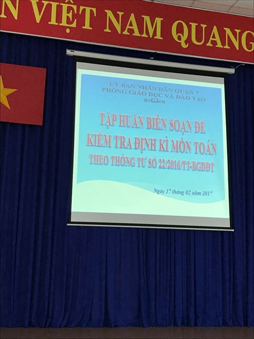 Tập huấn nâng cao năng lực ra đề kiểm tra định kì theo Thông tư 22/2016/TT-BGDĐT 